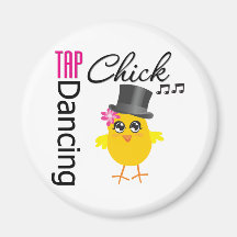 Tap Dancing Chick 2 Refrigerator Magnet