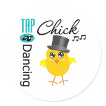 Tap Dancing Chick 5 Sticker