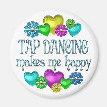 Tap Dancing Happiness Fridge Magnets