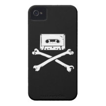 Tape & Crossbones Music Pirate Piracy Home Taping iPhone 4 Case-Mate Case