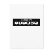 Tape Deck - Music is Life Post Cards