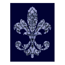 Tapestry Fleur de lis 1 Post Card