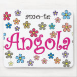 Tapete para rato - amo-te Angola - Flores mousepads