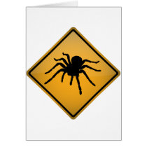 Tarantula Warning Sign Cards