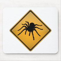 Tarantula Warning Sign Mouse Mats