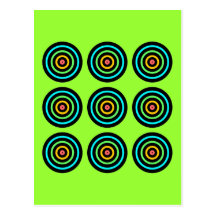 Targets Nine Squared Postcards