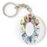 TAROT CARDS CIRCLE keychains