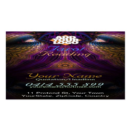 Tarot Fractal Fantasy Business Card