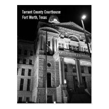 Tarrant County Courthouse (Night) Postcard