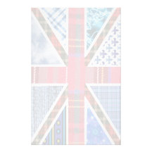 Tartan and Fabric Patterns British Flag paper Stationery Paper