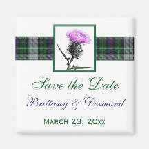 Tartan and Thistle Wedding Save the Date Magnet