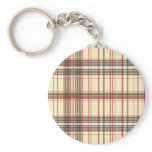 Tartan Fabric Texture Key Chain
