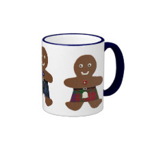 Tartan Plaid Gingerbread Men Mug