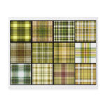 Tartan Plaid Tea Bag Tiles - Origami Folding flyers