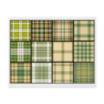 Tartan Plaid Tea Bag Tiles - Origami Folding flyers