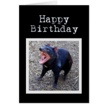 Tasmanian Devil Happy Birthday Greeting Card