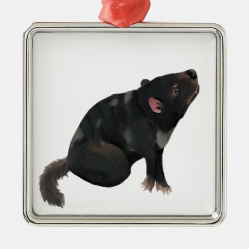 tasmanian devil square metal christmas ornament zazzle tasmanian devil square metal christmas ornament zazzle