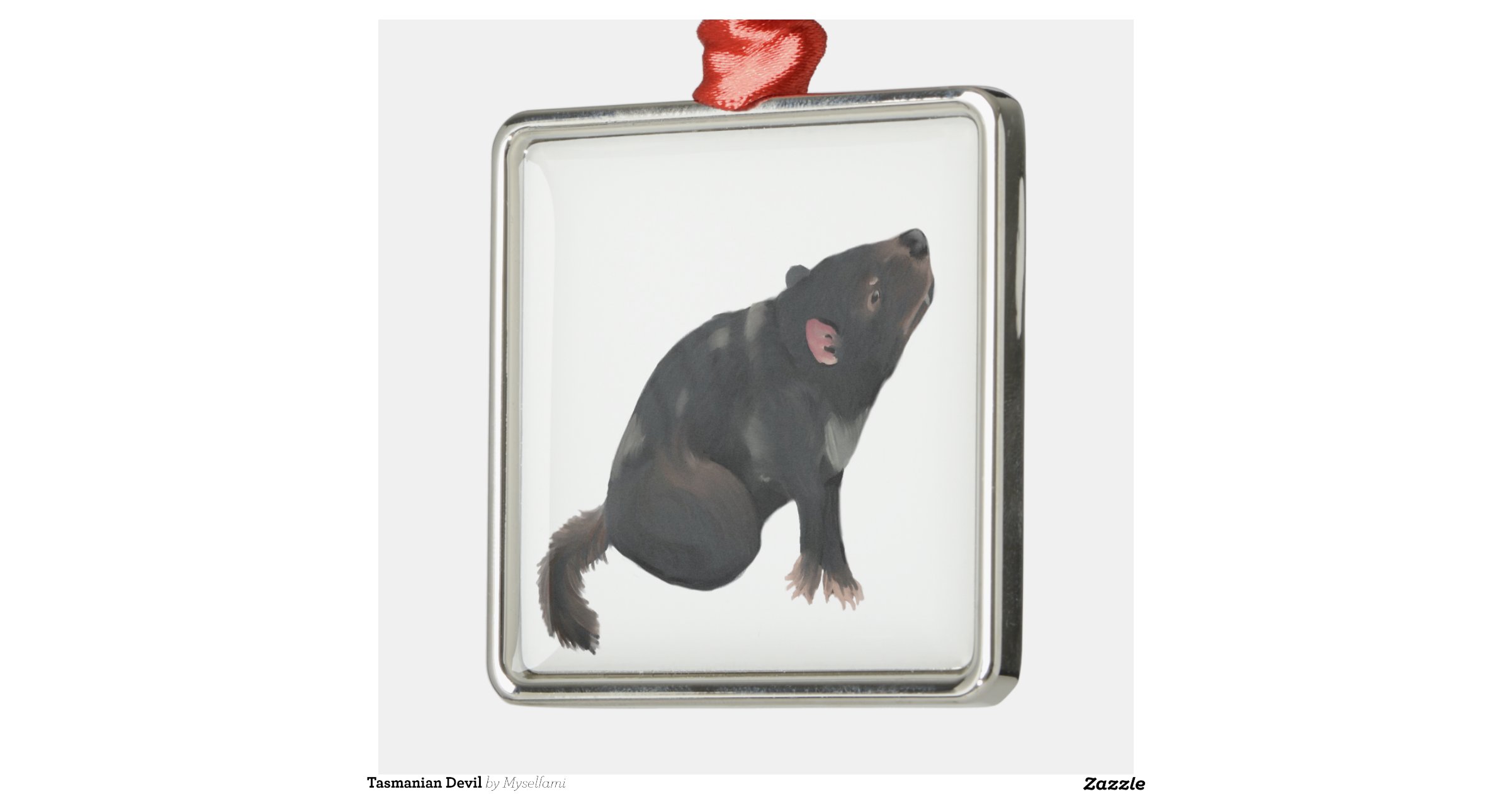 tasmanian devil square metal christmas ornament zazzle tasmanian devil square metal christmas ornament zazzle