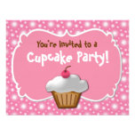 Tastey Frosted Cupcake Custom Invitations