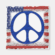 Tattered Peace Flag Fridge Magnets