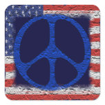 Tattered Peace Flag stickers