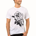 Tattoo Art Style Rose vintage white mens tshirt