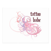 Tattoo Babe Postcard