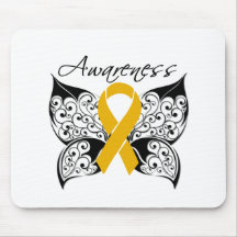 Tattoo Butterfly Awareness - Appendix Cancer Mousemat