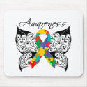 Tattoo Butterfly Awareness - Autism mousepads
