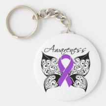 Tattoo Butterfly Awareness - GIST Cancer Keychains