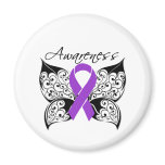 Tattoo Butterfly Awareness - Pancreatic Cancer magnets