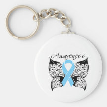 Tattoo Butterfly Awareness - Prostate Cancer Keychain