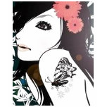 Tattoo Girl with Flowers t-shirts