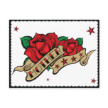 Tattoo Rose Mother postcards