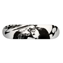 Tattoo Skull Custom Skateboard