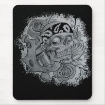 tattoo skull mousepads