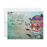 Tattoo Style Muerte skull and Flourishes Invite invitations