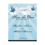 Tattoo Swallows and Scroll Urban Save the date Car postcards