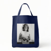 Tattooed Glasses Chick Tote Bags