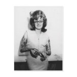 Tattooed Glasses Chick Postcards