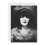 Tattooed Vintage Goth Girl invitations