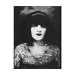 Tattooed Vintage Goth Girl Postcards