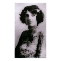 Tattooed woman - 1912 business cards