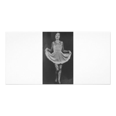 Tattooed woman - 1920 customized photo card by spyderfyngers