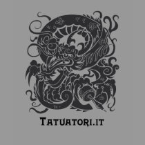 Tattooer Dragon BW t-shirts