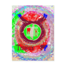 TAURUS 3D Zodiac symbol Post Cards