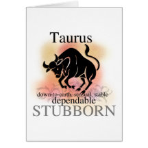 Taurus About You Card