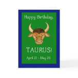 'Taurus' Birthday Card