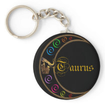 Taurus Celestrial Moon Keychains