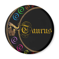 Taurus Celestrial Moon Fridge Magnet
